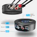 Bluetooth 5.2 Receiver for Home Stereo, RCA & 3.5mm AUX Out Put, Wireless Audio Adapter for Stereo Receiver&Amplifier, Low Latency HiFi Music Streaming