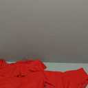 Yonique Women's Two Piece Swimsuits One Shoulder Tankini Tummy Control Bathing Suits Ruffle Swimwear.Medium.  Chili Red