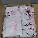 Kolldenn 50 Pcs Mini Gift Bags with Pink Bow Ribbon 4''x2.7''x4.5'' Small White Paper Thank You Goodie Gift Bags Bulk with Handle for Baby Shower Wedding Graduation Party Favor Birthday Return Guests