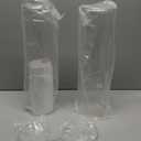 Acrylic Cylinder Plastic Vase for Centerpiece, Unbreakable Hurricane Tall Large Plastic Vases for Proposals Wedding, Hydroponic Decor Base Set of 2 with DIY Stickers (D 4" + D 4.8" X H 15.8" Clear)