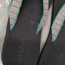 MEGNYA Womens Flip Flops/Sandals/Summer Beach Slippers (7, W4-mint-black)