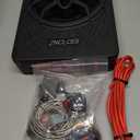 2025 Upgraded 10" 1200W Slim Under Seat Powered Car Subwoofer, Car/Truck Sub Built in Amplifier for Outstanding Heat Dissipation, Powerful bass and Blue LED (Blue Light)