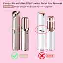 4 Packs Replacement Heads Compatible with Finishing Touch Flawless Gen 2 Facial Hair Remover, Rose Gold Replacement Blades for Womens Facial Hair Removal Device