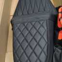 One-Piece Driver and Passenger Seat with Diamond Pattern Stitching Fit for Harley Touring Road King Road Glide Street Glide Electra Glide 2008-2023 Models (Black Stitching)