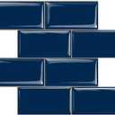 STICKGOO Peel and Stick Subway Tile, Stick on Tiles Backsplash for Kitchen & Bathroom in Deep Blue (Pack of 10, Thicker Design)