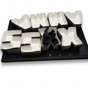 Dunzoom 8 Pack Xmas Letter Boxes for Christmas Gift Wrapping Xmas Letter Shaped Empty Flower Gift Box Fillable Christmas Party Favors Candy Presents Packaging(Black,Clear Lid)