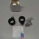 BONWIN Flag Pole Rings, 1" Spinning Flagpole Ring Clips, 2 Pcs Aluminum Alloy & Steel 360 Rotating Anti Wrap Flag Mounting Rings with Snap Carabiners for 0.75-1.02 Inch Diamete Flagpole (1, Black)