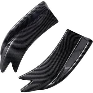 Universal Rear Diffuser Car Spoiler, Rear Bumper Lip Body Canard Spoilers Black Lip Side Skirt Spoiler Splitter Protector Exterior Decoration Trim Kit Anti-Scratch (10.6inch,Carbon Fiber)