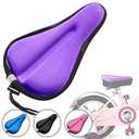 ANZOME Kids Gel Bike Seat Cushion Cover, 9"x6" Memory Foam Child Bike Seat Cover Extra Soft Small Bicycle Saddle Pad, Kids Bicycle Seat Cover with Water&Dust Resistant Cover