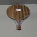 Acacia Wood Round Cutting Board with Handle - Wooden Charcuterie Board, Versatile Cutting Serving Board for Pizza, Bread, Cheese, Vegetables, and Kitchen Decor, 16"x12", 16.5"L x 11.8"W