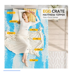 SINWEEK 2 Inch Egg Crate Memory Foam Mattress Topper Twin Size, Soft Mattress Pad for Back Pain Relief, Bed Topper, CertiPUR-US Certified, Blue