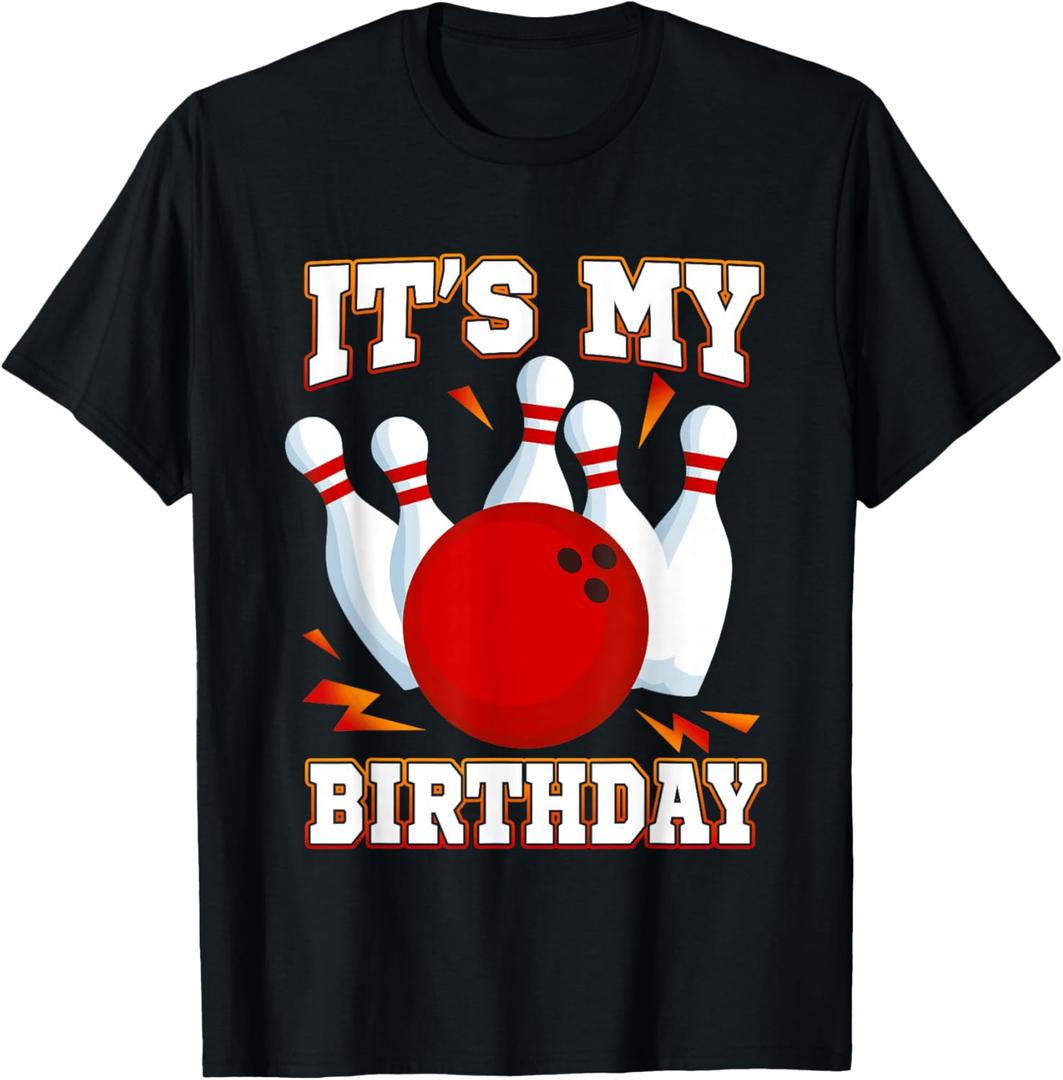 It's My Birthday Bowling Theme Party T-Shirt, S
