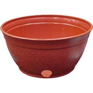EMSCO Expandable Hose Hider – Expandable Hose Storage Pot – Rustic Terra Cotta