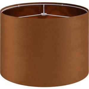 GO&SO Large Lampshade Replacement, Burnt Orange Velvet Drum Lamp Shades Set of 1-16" Top x 16" Bottom x 12" High(Spider)- Modern Fabric Lampshade for Floor Lamps, Table Lamp -Assembly Require