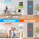 Magnetic Thermal Insulated Door Curtain, Fits Door Size 36" x 80", Center Opening, Durable Oxford Cloth&Thicken Polyester Fiber, Weighted Bottom,Temporary Door Thermal Curtains (Gray)