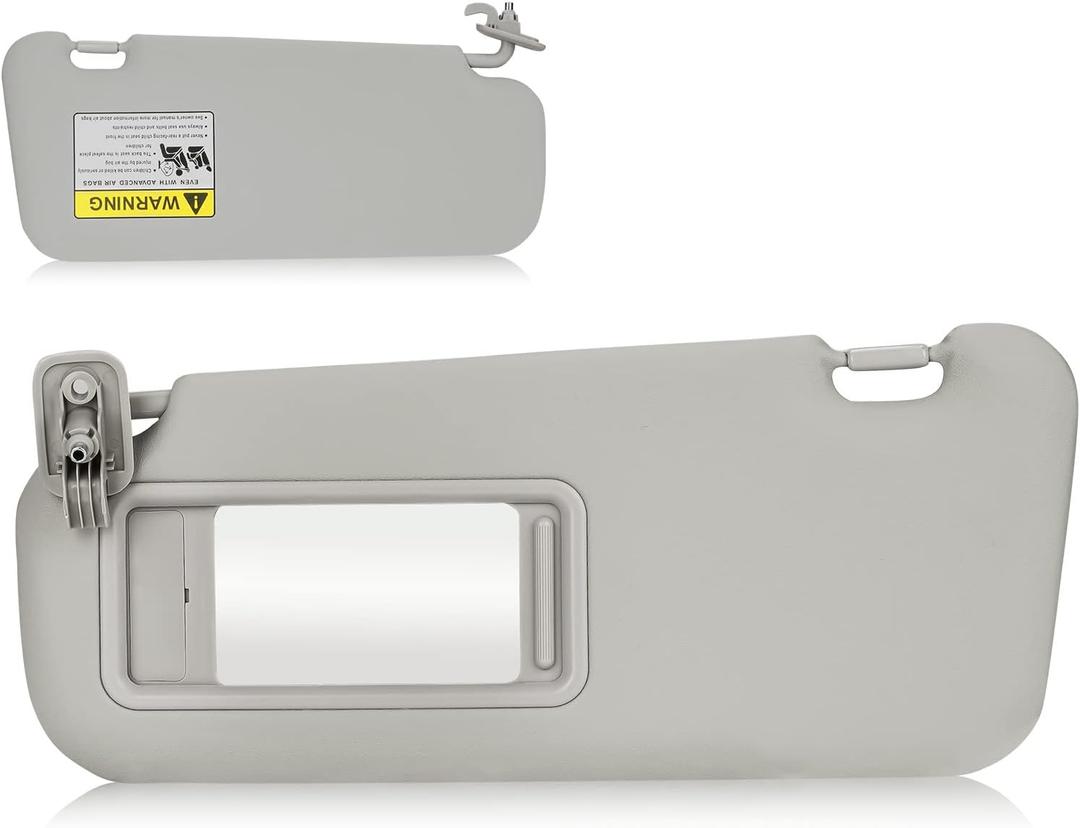Sun Visor for 2010-2013 Mazda 3, Left Driver Side Gray Sunvisor Replacement BBM2-69-320C-75