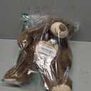 12 Inch Bear Stuffed Animals with Voice Recorder Set 30 Seconds Voice Sound Recorder Module Soft Plush Remembrance Bear with Photo Pendant with Zipper Memorial Gifts(Dark Brown)