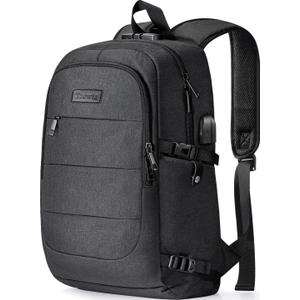 Tzowla Travel Laptop Backpack Water Resistant Anti-Theft Bag with USB Charging Port and Lock 15.6 Inch Computer Business Backpacks for Women Men Work College Gift,Casual Daypack