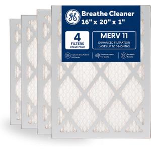 GE 16x20x1 Air Filter MERV 11, HVAC Furnace & AC Filter