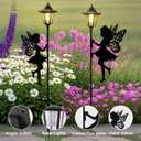 ZKLiLi Fairy Solar Garden Light,Outdoor Garden Fairy Decor Waterproof Large Hanging Lantern Lights Decorations for Patio Yard Porch Lawn Pathway Statues Outdoor Decor GiftsWarm Light