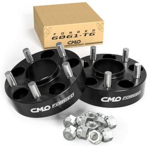 Customadeonly 1.5" Wheel Adapters 5x4.5 to 5x5 (Hub to Wheel) 5x114.3 to 5x127 Hubcentric Black Spacers -Fit 5x5 Wheels onto 5x4.5 Hub (2pc 71.5mm Bore 1/2-20 Lugs)
