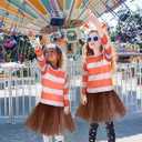 Kavoc 2Pcs Anxiety Costume Set Include Stripe T-Shirt Tutu Skirt for Halloween Fancy Party Supplies (120)