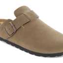 MIA Women's Carin Closed Toe Buckle Clogs, Taupe, Size 7