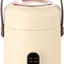 Small Rice Cooker, Efficient Heating Easy to Use Electric Stewpot Multifunction for Dorm for Home (Beige)