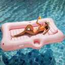 HeySplash Pool Lounger Float for Adult, Inflatable Pool Floats Bed Cooling Contour Lounger Rafts, Water Rafts for Lake, Outdoor Beach Pool Party