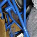 Portable Beach Wheelchair for Soft Sand, Blue Aluminum Alloy Frame with 16" Balloon Wheels Easily Disassembles for Adults 250lb Capacity