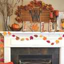 5 Pcs Fall Table Decor Rustic Wooden Letters Sign with Maple Leaf Tabletop Sign Autumn Decorations for Home Thanksgiving Farmhouse Harvest Autumn Holiday Decor