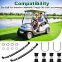 10L0L Golf Cart Heavy Duty 4-Leaf Rear Leaf Spring Kit for Club Car Precedent/Onward/Tempo 2004-up, with Bushings Sleeves U Bolts, Replace OEM 102509301 102513001