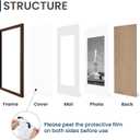 ENJOYBASICS 16x20 Picture Frame, Display Poster 11x14 with Mat or 16 x 20 Without Mat, Wall Gallery Photo Frames, Brown, 2 Pack