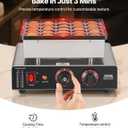 VEVOR Mini Pancake Maker, 25PCS 43mm Diameter Dutch Muffin Waffle Baker, Non-stick Stainless Steel Poffertjes Grill, Commercial Electric Dorayaki Machine, Temp & Time Control, Home Kitchen Restaurant