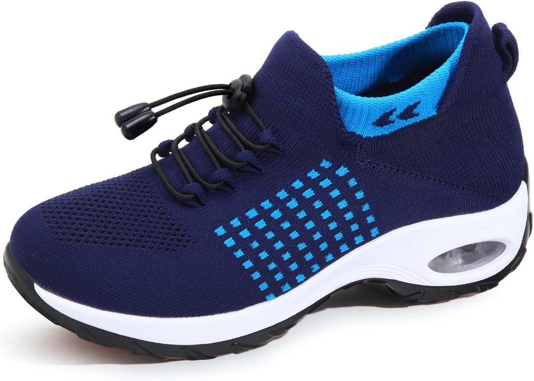 STUNAHOME Orthopedic Sneakers Breathable Women Walking Shoes Slip on Trainers Women's Comfortable Casual Ladies Athletic Shoe Thick Bottom, 8.5