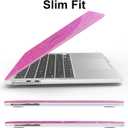 AKIT Compatible with MacBook Air 13 inch Case Sparkly 2025 2024-2022 M4 M3 M2 A3240 A3113 A2681, Glossy Glitter [Anti-Cracking] Hard Shell Laptop Case Cover for MacBook Air 13.6 inch 2025, Hot Pink