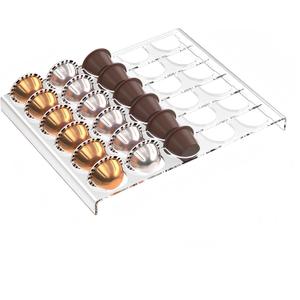 Coffee Pod Storage Holder, Drawer Tray Organizer for Nespresso Vertuoline Capsules Holds 30 Pods for Kitchen, Home, Office Coffee Station, 12.6" x 9.6"