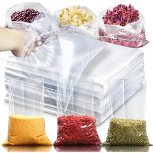 WFPLUS 100 Pack 12 x 15 inch 1 Mil Clear Plastic Flat Poly Bags, Clothing Merchandise Bags, for Food, Bread, Dough, Clothes Packaging, Storage, Gift Bag