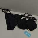 TASHEHE Women's Bikini Set High Cut Triangle Sexy Tie Swimsuit Two Piece Beads Shoulder Straps Bathing Suit L