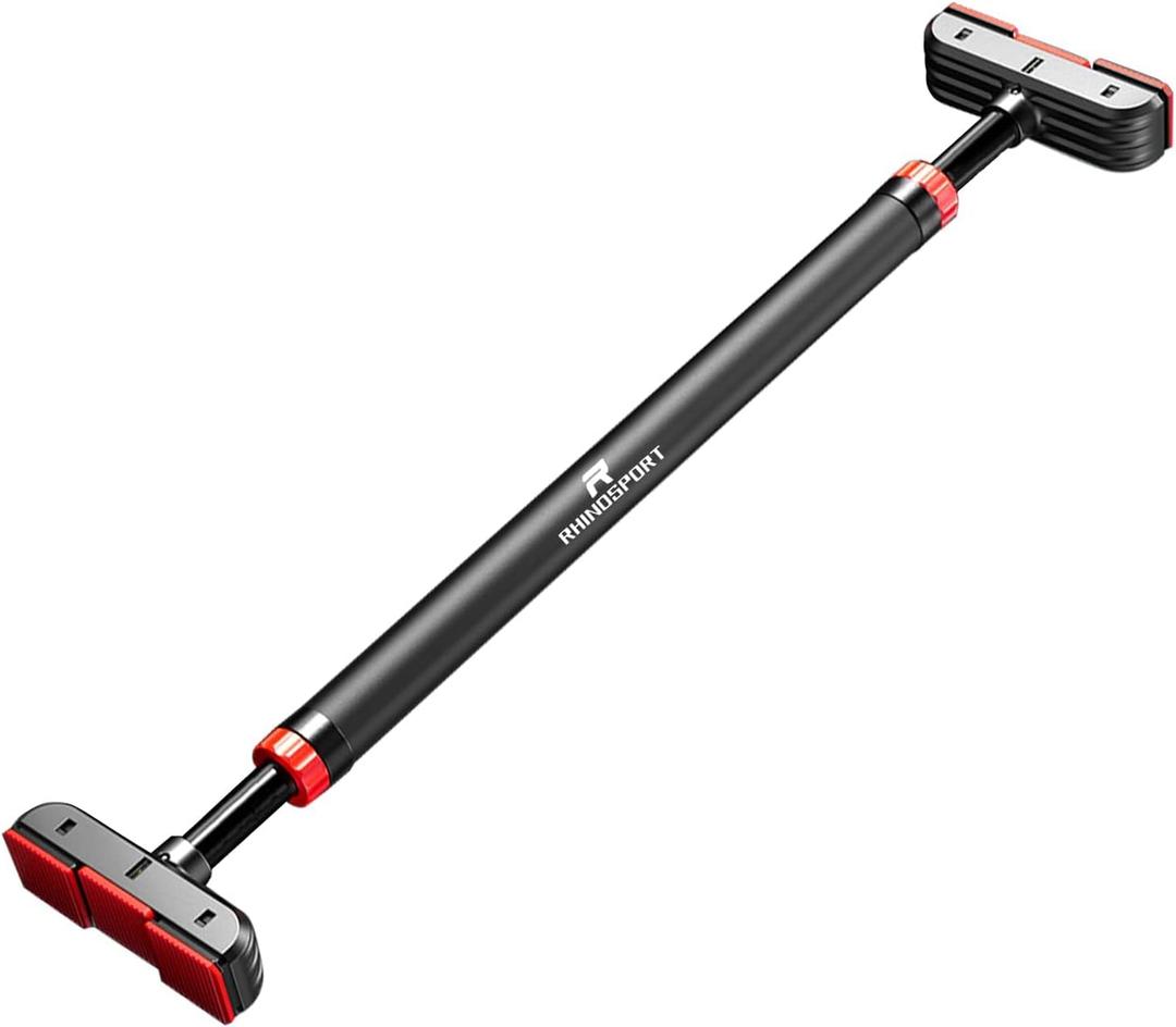 Door Pull Up Bar Doorway Chin Up Bar from 69-92 cm (27.1in-36.2in) Workout Equipment for Home Gym Upper Body Workout Non-Slip (Red)