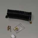 LUMITECO 9.8 FT Extension Recoil Air Hose Adapter, Clip-On Air Chuck w/Presta Valve Adapter & Flexible PU Hose for Air Compressor Attachments, Tire Inflator Pump Air Hose Nozzle for Car Motorcycle