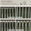 Sage Green Pinch Pleated Linen Curtains 102 Inches Long for Living Room Bedroom with Rings Hooks Clips Back Tab Semi Sheer Curtains Light Filtering Boho Farmhouse Drapes Light Green