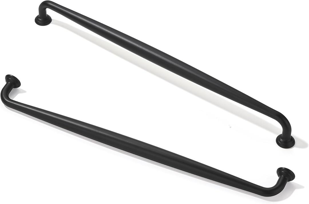 TUNNY 5 Pack Cabinet Handles-12.6"/320mm Screw Spacing Matte Black Furniture Hardware Handles for Kitchen Cabinets Bedroom Dresser Wardrobe Cabinet Pulls
