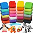 ESSENSON Magic Clay - Air Dry Clay 24 Colors, Modeling Clay for Kids with Tools, Toys Gifts for Age 3 4 5 6 7 8+ Years Old Boys Girls Kids