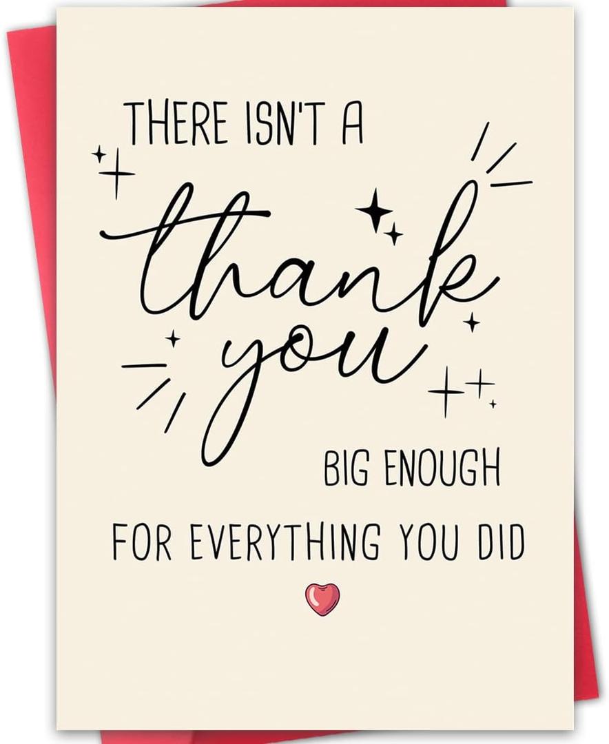 32 x Hongshan Funny Thank You Card, Thank You Card for Men Women, Thank You Gifts Card for Teacher Boss, Happy Appreciation Card for Him Her