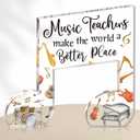 Music Teacher Appreciation Gifts for Women Men Acrylic Thank You Appreciation Gifts for Music Teacher Clear Table Keepsake Sign Paperweight Birthday Christmas School Graduation