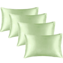 BEDELITE Satin Pillowcase for Hair and Skin, Super Soft Similar to Silk Pillow Cases 4 Pack with Envelope Closure, Cooling Pillowcases for Women Men (20"x40" King Size, Gleam)