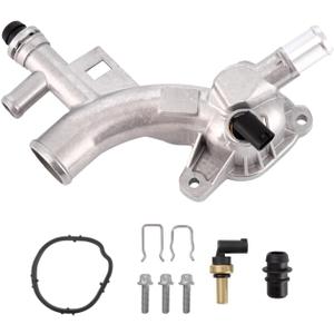 Engine Coolant Housing Water Outlet Aluminum - Repalcement for Chevy Cruze, Sonic, Trax and Buick Encore 1.4L - Replaces 25193922, 13251447 and More