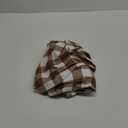 Smiry Picnic Table Cloth 2 Pack, Waterproof Elastic Fitted Tablecloths for 4FT Rectangle Tables, Washable Polyester Buffalo Plaid Tablecloth for Camping, Dining & Outdoor (Khaki & White, 30" x 48")