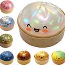 Glitter Dumpling,Large Dumplings Squishy,Mega Rainbow Dumpling Stress Relief Fidget Toy(White)